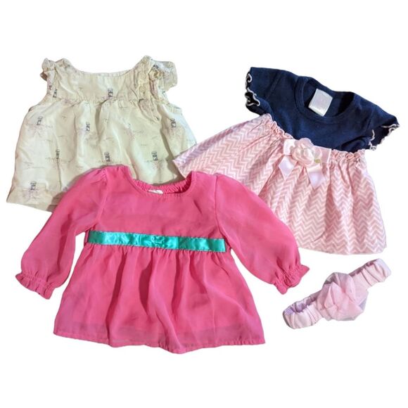 Baby Girl Pink Easter Dress Set, 0-3 Month - Picture 1 of 10